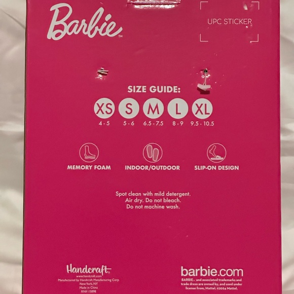 Barbie Pink and Cream Ladies Slippers New! - Picture 3 of 3